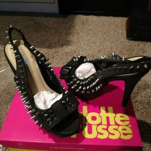 Charlotte Russe studded open toe heel